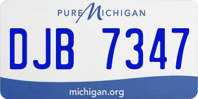 MI license plate DJB7347