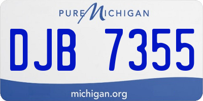 MI license plate DJB7355