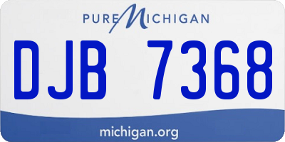 MI license plate DJB7368