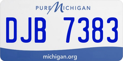 MI license plate DJB7383