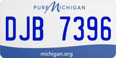 MI license plate DJB7396