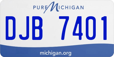 MI license plate DJB7401