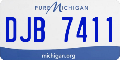 MI license plate DJB7411