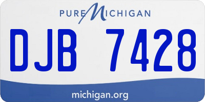 MI license plate DJB7428