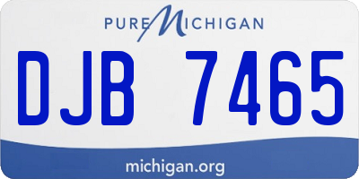 MI license plate DJB7465