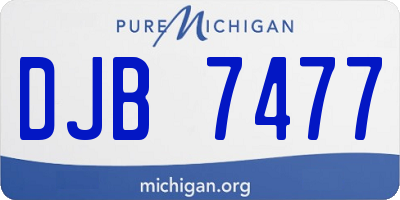 MI license plate DJB7477