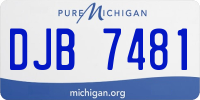 MI license plate DJB7481