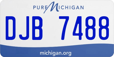 MI license plate DJB7488