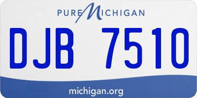 MI license plate DJB7510