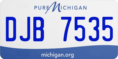 MI license plate DJB7535