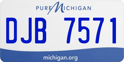 MI license plate DJB7571