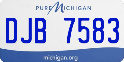 MI license plate DJB7583