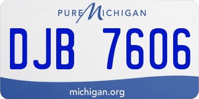MI license plate DJB7606