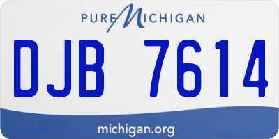 MI license plate DJB7614