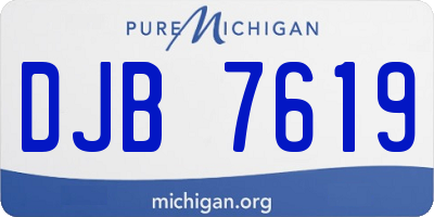 MI license plate DJB7619