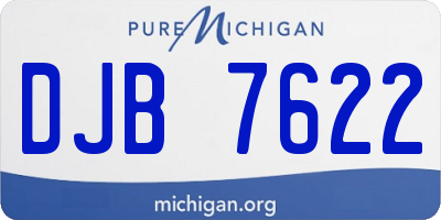 MI license plate DJB7622