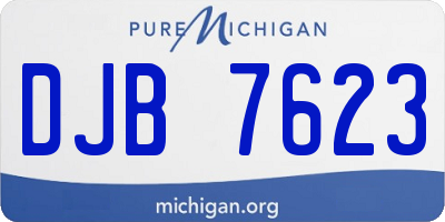 MI license plate DJB7623