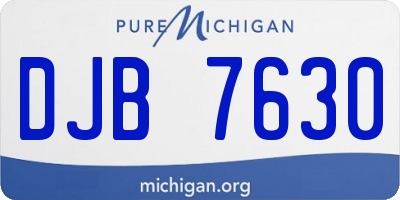 MI license plate DJB7630