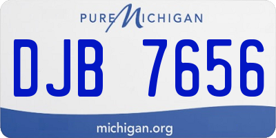 MI license plate DJB7656