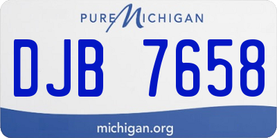 MI license plate DJB7658