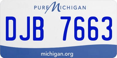 MI license plate DJB7663