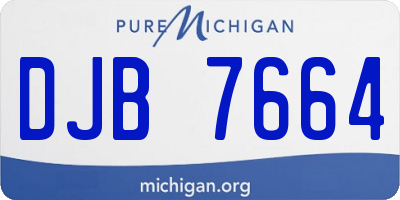 MI license plate DJB7664