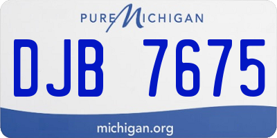 MI license plate DJB7675