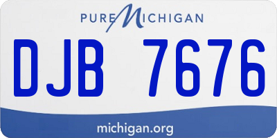 MI license plate DJB7676