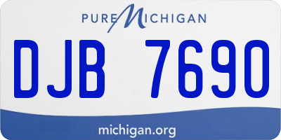 MI license plate DJB7690
