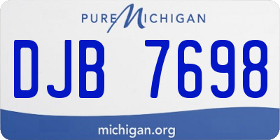 MI license plate DJB7698