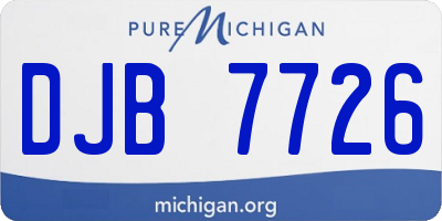 MI license plate DJB7726