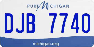 MI license plate DJB7740