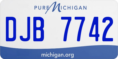 MI license plate DJB7742