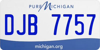 MI license plate DJB7757