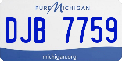 MI license plate DJB7759
