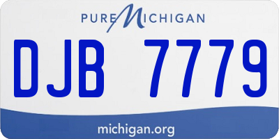 MI license plate DJB7779