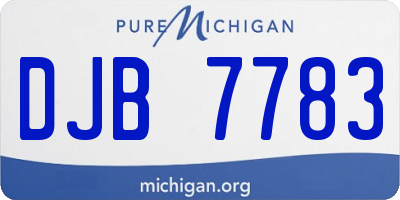 MI license plate DJB7783
