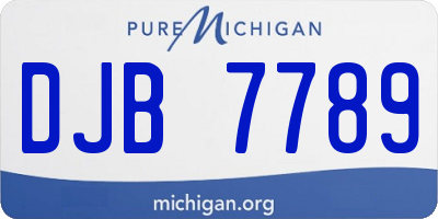 MI license plate DJB7789