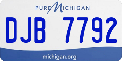 MI license plate DJB7792