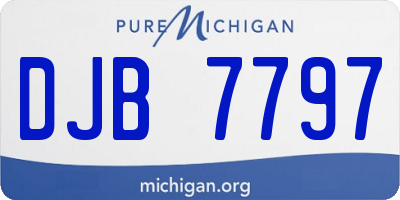 MI license plate DJB7797