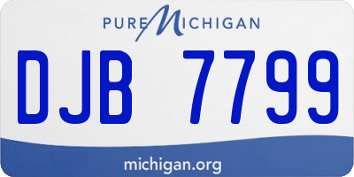 MI license plate DJB7799