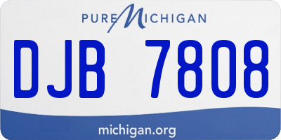 MI license plate DJB7808