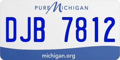 MI license plate DJB7812