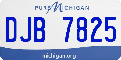 MI license plate DJB7825