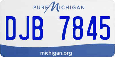 MI license plate DJB7845