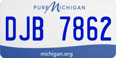 MI license plate DJB7862