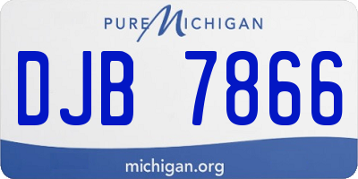 MI license plate DJB7866