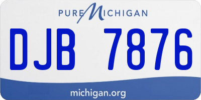 MI license plate DJB7876