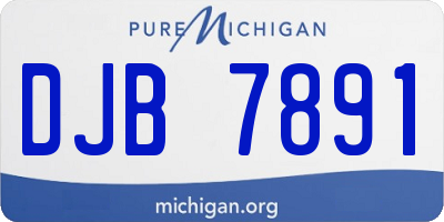 MI license plate DJB7891