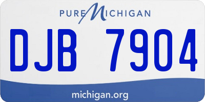 MI license plate DJB7904